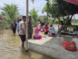 Ratusan Rumah di Tanjung Beringin Terendam Banjir, Forkopimcam Turun Tinjau dan Beri Layanan Kesehatan Gratis