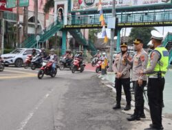 Kapolrestabes Medan Tinjau Langsung Pengaturan Lalin di Simpang Mesjid Raya