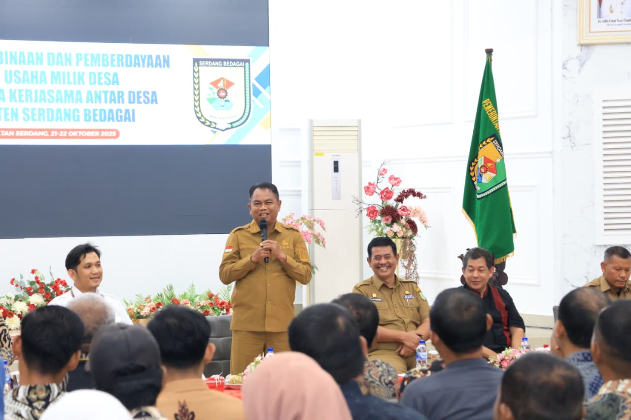 Bupati Darma Wijaya Buka Pembinaan dan Pemberdayaan BUMDes dan LKAD Sergai 2025