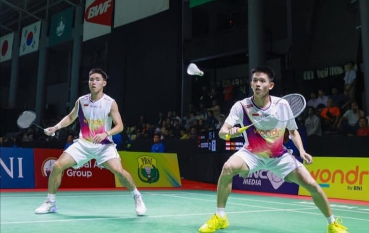 Unggulan Ketiga Ganda Putra Raymond Indra/Nikolaus Joaquin Melaju