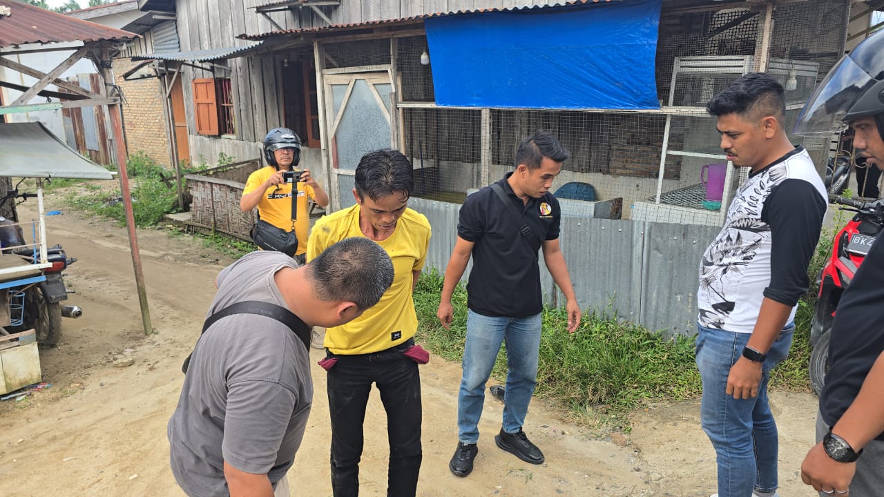 Seorang Pria di Amankan SatresNarkoba Polres Asahan bersama Tim PAUS