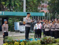 Kapolrestabes Medan Pimpin Langsung Apel Kesiapan Tanggap Darurat Bencana Hidrometeorologi 2025