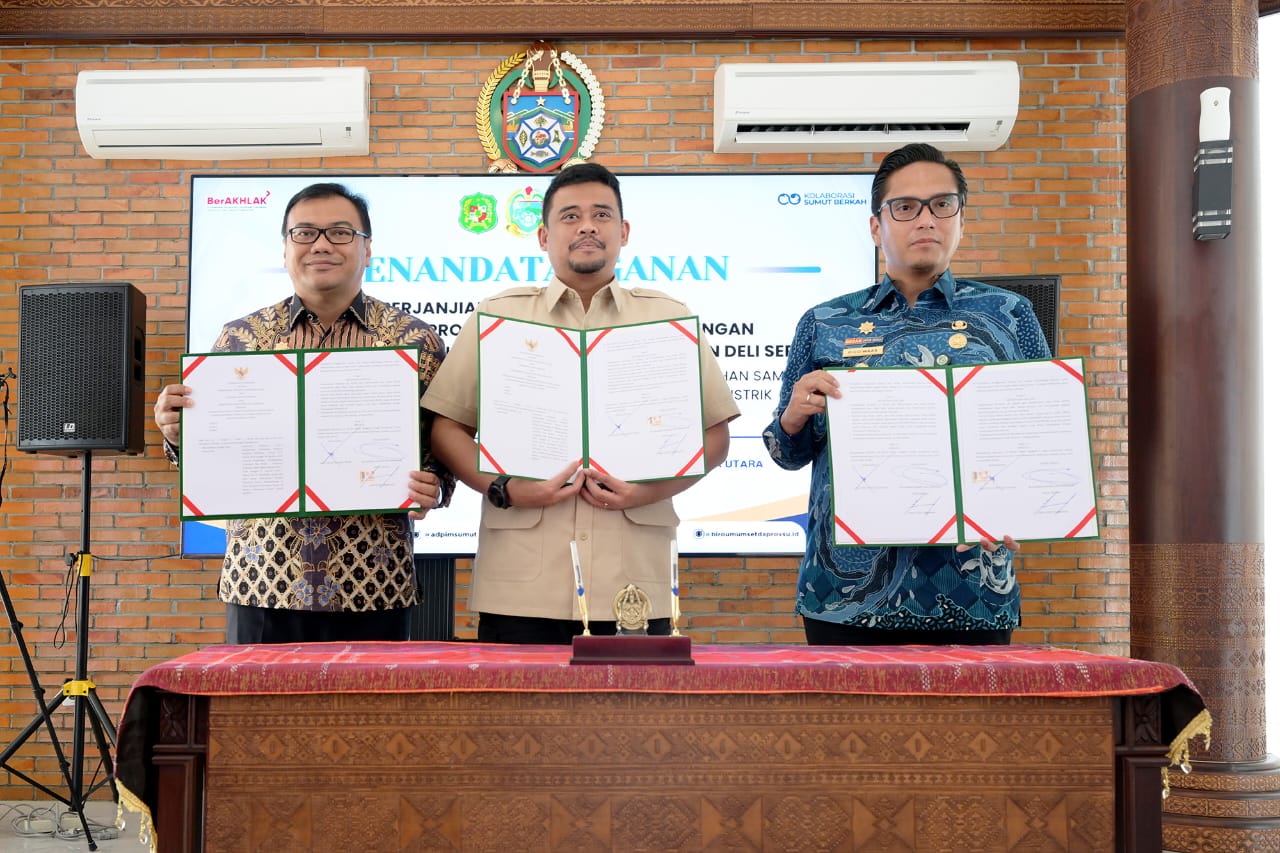 Kelola Sampah Jadi Energi, Bobby Nasution Teken Kesepakatan dengan Rico Waas dan Asri Ludin Tambunan