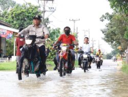 Bupati Sergai Tinjau Lokasi Banjir Gunakan Motor Trail