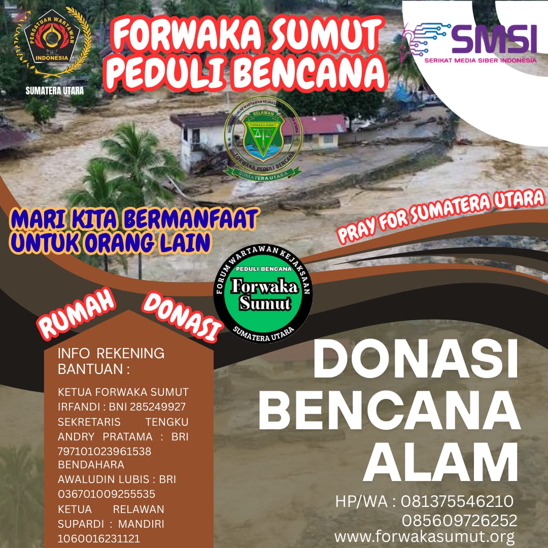 Bermanfaat Pada Korban Banjir, Forwaka Sumut Bentuk Relawan Peduli Bencana