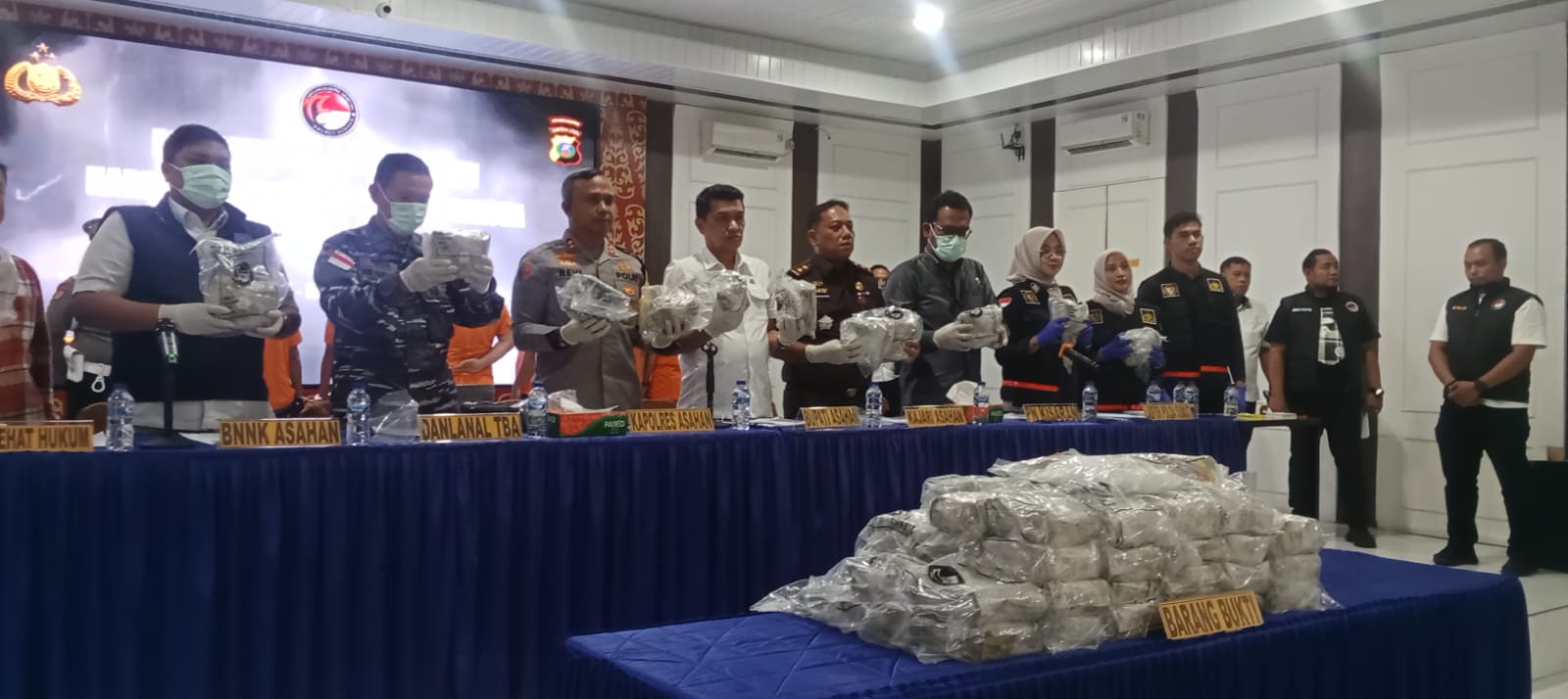 Polres Asahan Musnahkan 75.588,5 Gram Narkotika Jenis Sabu