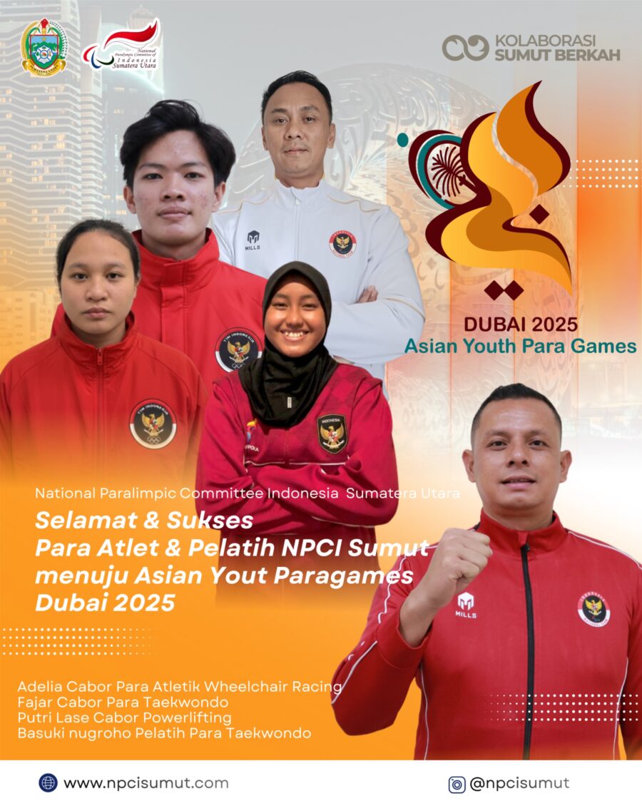 Tiga Atlet NPCI Sumut Siap Harumkan Indonesia Di Asian Youth Paragmes Dubai 2025