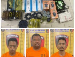 Polres Sergai Ringkus Tiga Pelaku Pencurian Alat Pertanian, Satu Masuk DPO