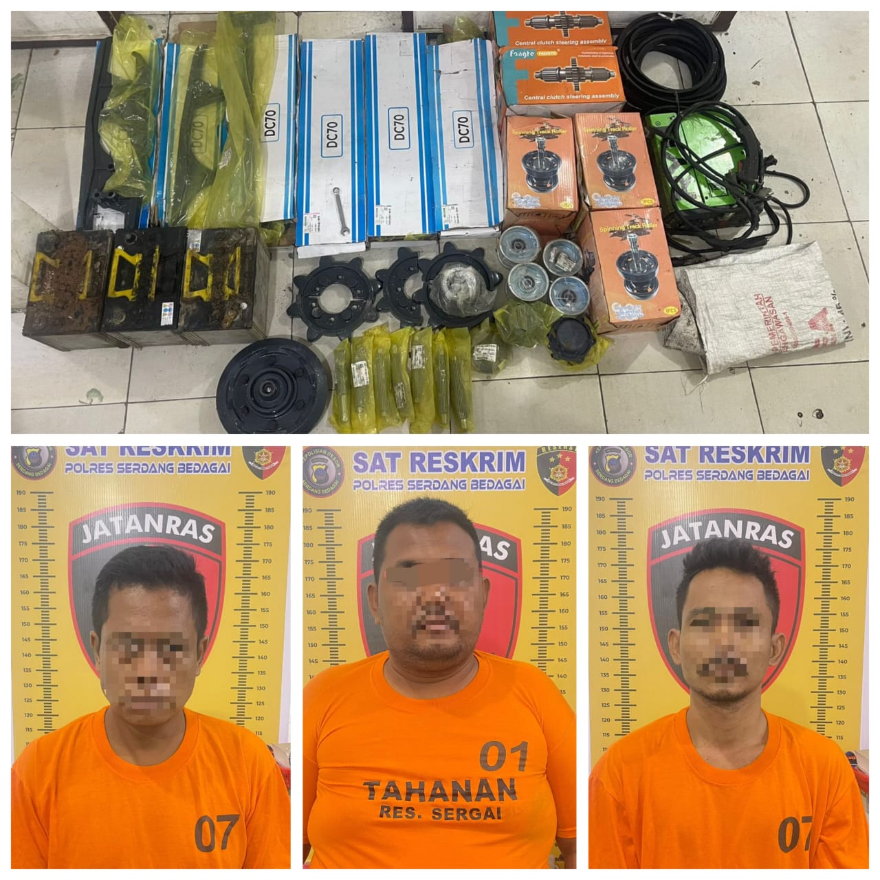 Polres Sergai Ringkus Tiga Pelaku Pencurian Alat Pertanian, Satu Masuk DPO