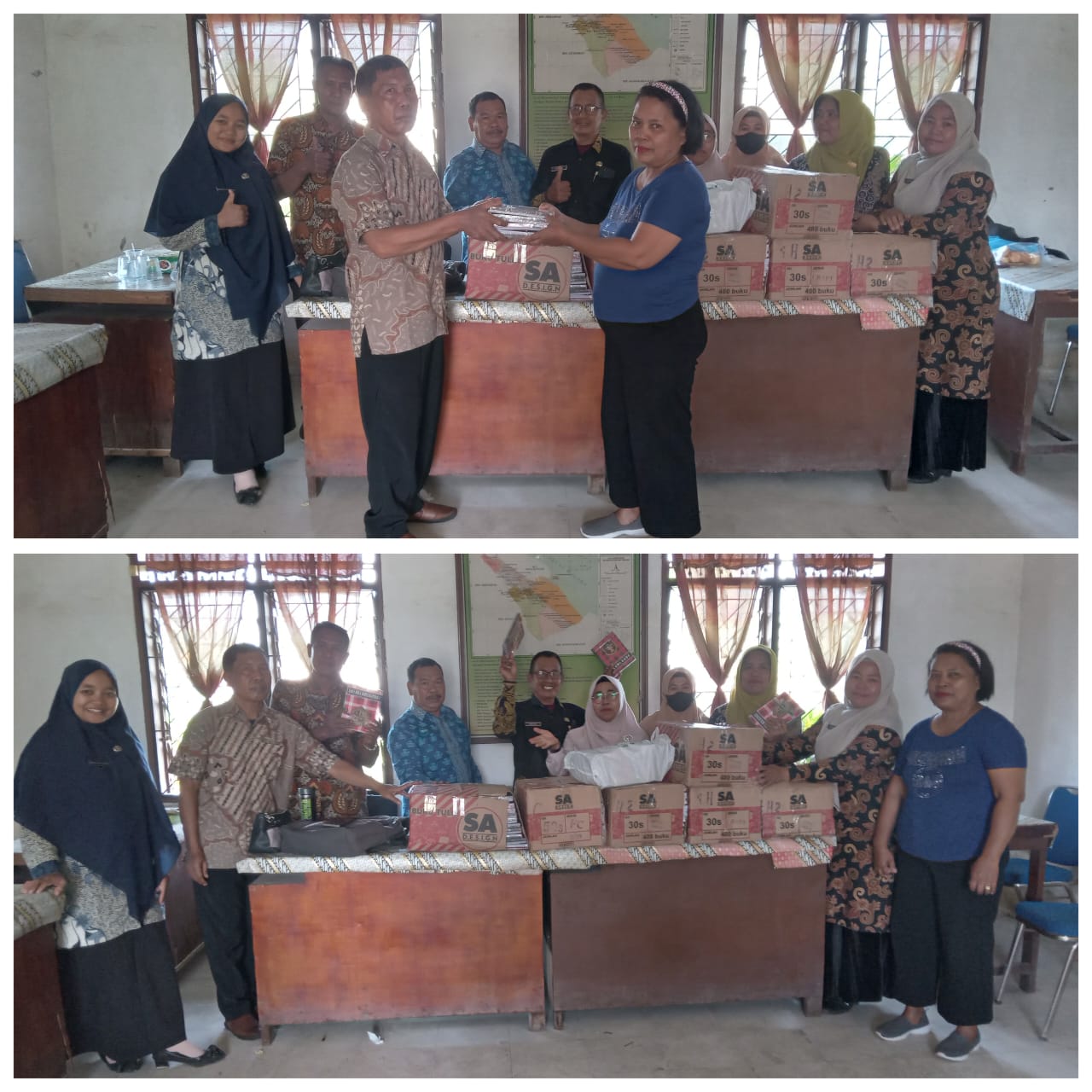 Tiarli Pasaribu Bagikan Buku Tulis kepada Siswa Terdampak Banjir di Tanjung Beringin