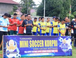30 Tim Ramaikan Turnamen Mini Soccer KORPRI Sergai Perebutkan Piala Bupati dan Wakil Bupati