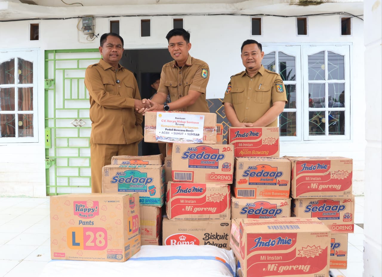 Bantuan Kementan–Bapanas Tiba di Sergai, Tiga Truk Logistik Disalurkan untuk Korban Banjir