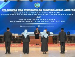 Lantik Empat Pejabat Eselon II, Bobby Nasution Minta Kerja Cepat dan Tepat