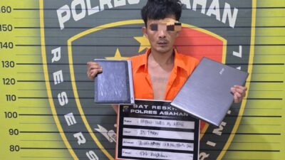 Tim Reskrim Polres Asahan Dor Pelaku Pembobolan Rumah Pendeta di Asahan Satu Rekannya masih Buron