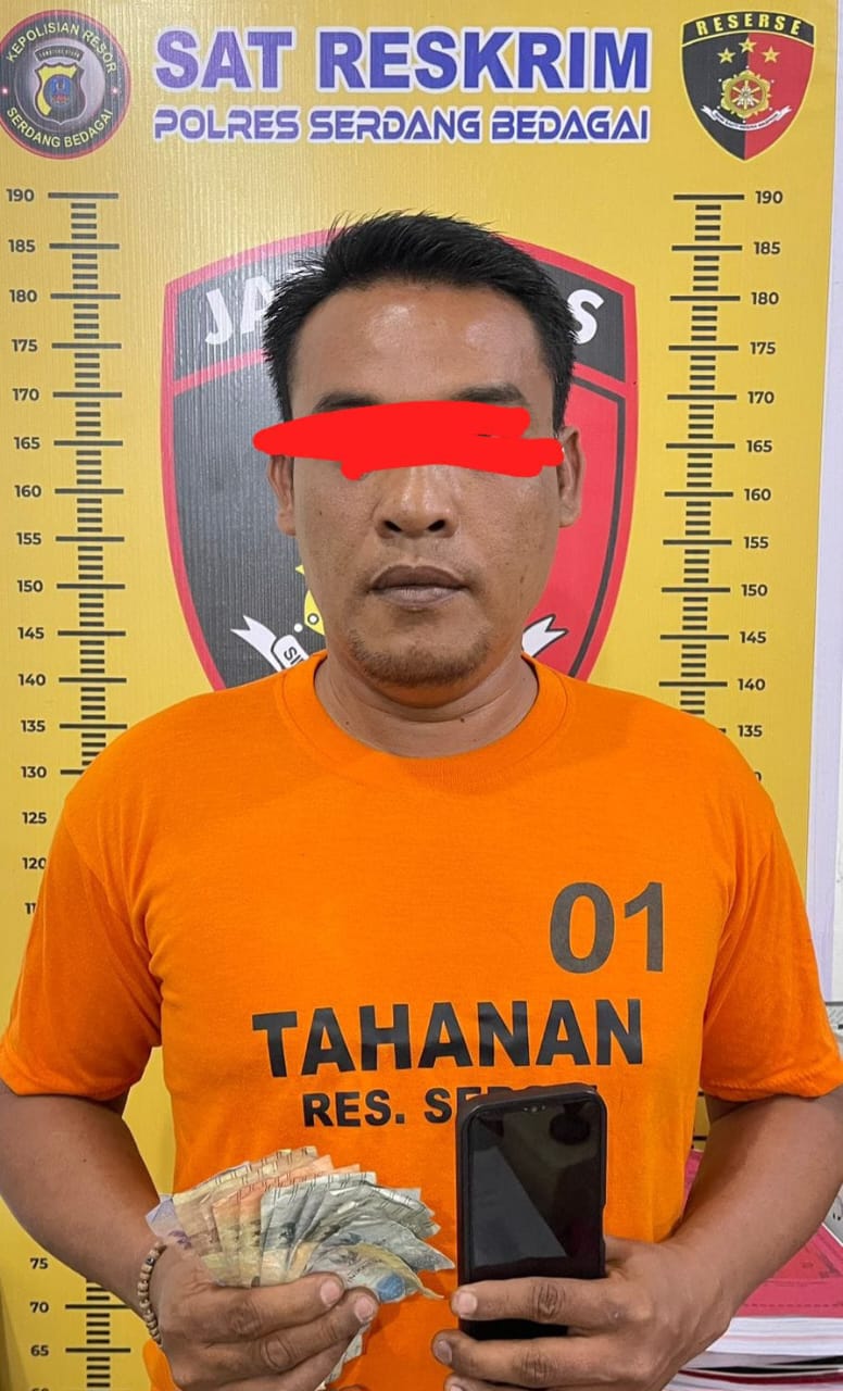 Tim Opsnal Polres Sergai Gerebek Judi Togel Hongkong, Satu Pelaku Diamankan