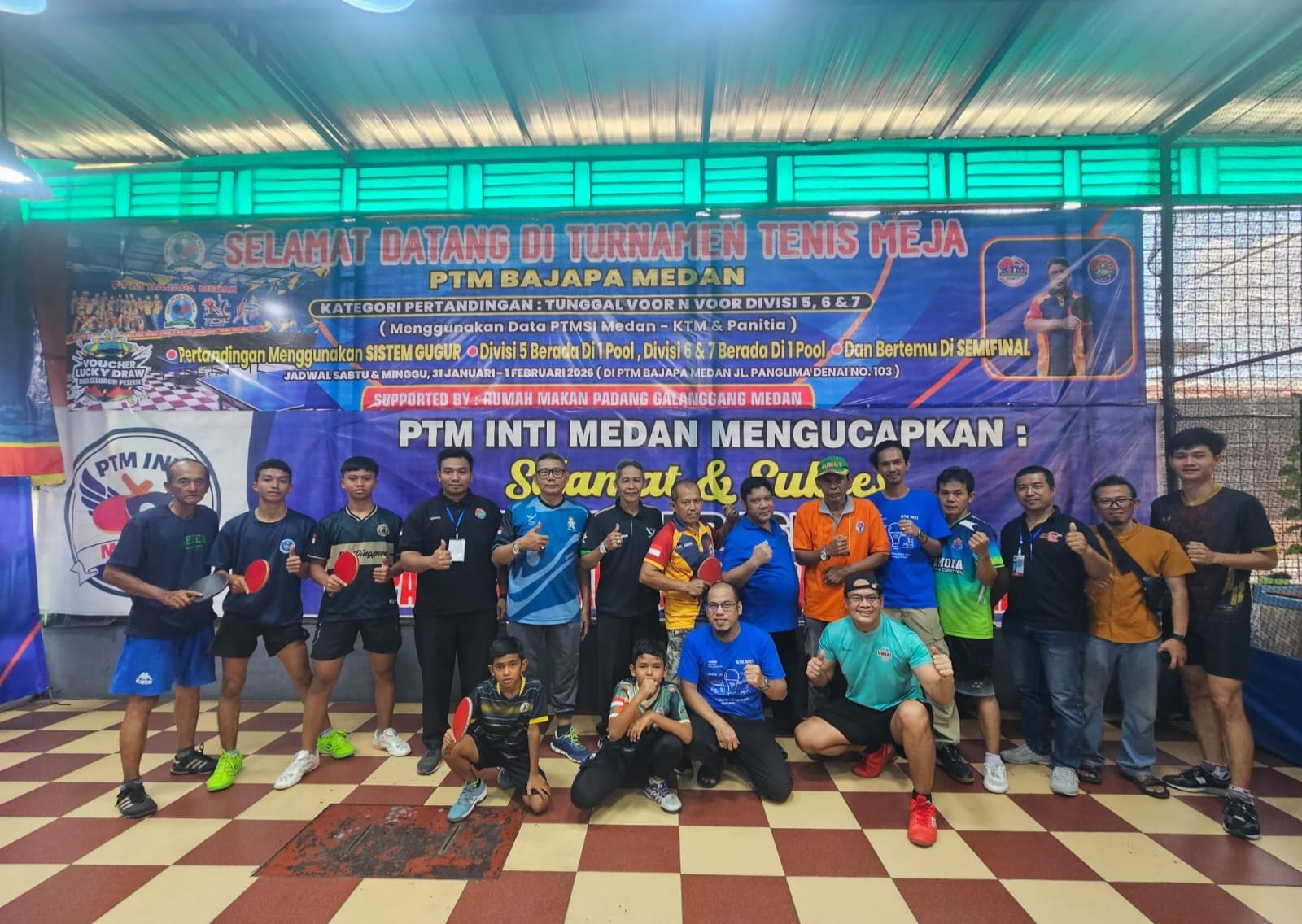 PTM Bajapa Medan Gelar Turnamen Tenis Meja Antar Klub 2026
