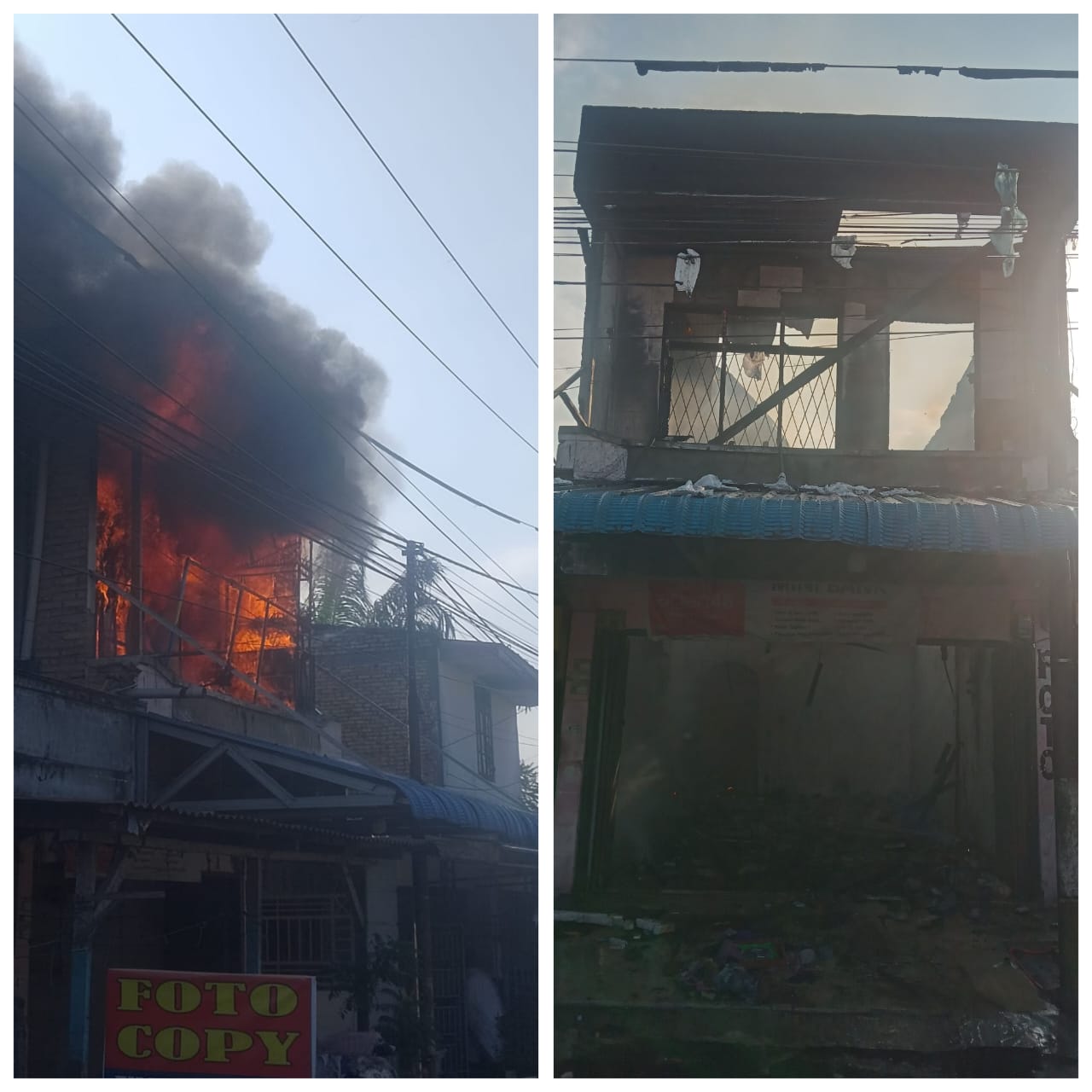 Diduga Korsleting Listrik, Satu Unit Ruko di Tanjung Beringin Dilalap Si Jago Merah