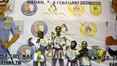 Bintang Aprilya Persembahkan Emas Untuk Macan Tutul Di Kejurda Funakoshi Karate 2026