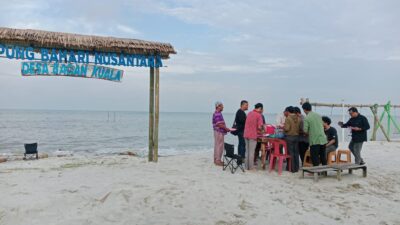 Pantai Merdeka Bagan Kuala, Pesona Pasir Putih dan Kopi Badotak yang Kian Diminati Wisatawan