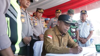 Bupati Sergai dan Kapolres Tinjau Pos Pengamanan Mudik