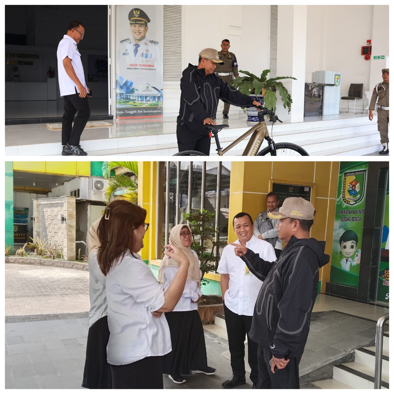 Bupati Sergai Bersepeda ke Kantor di Hari Pertama Kerja, Tinjau Pelayanan RSUD Sultan Sulaiman