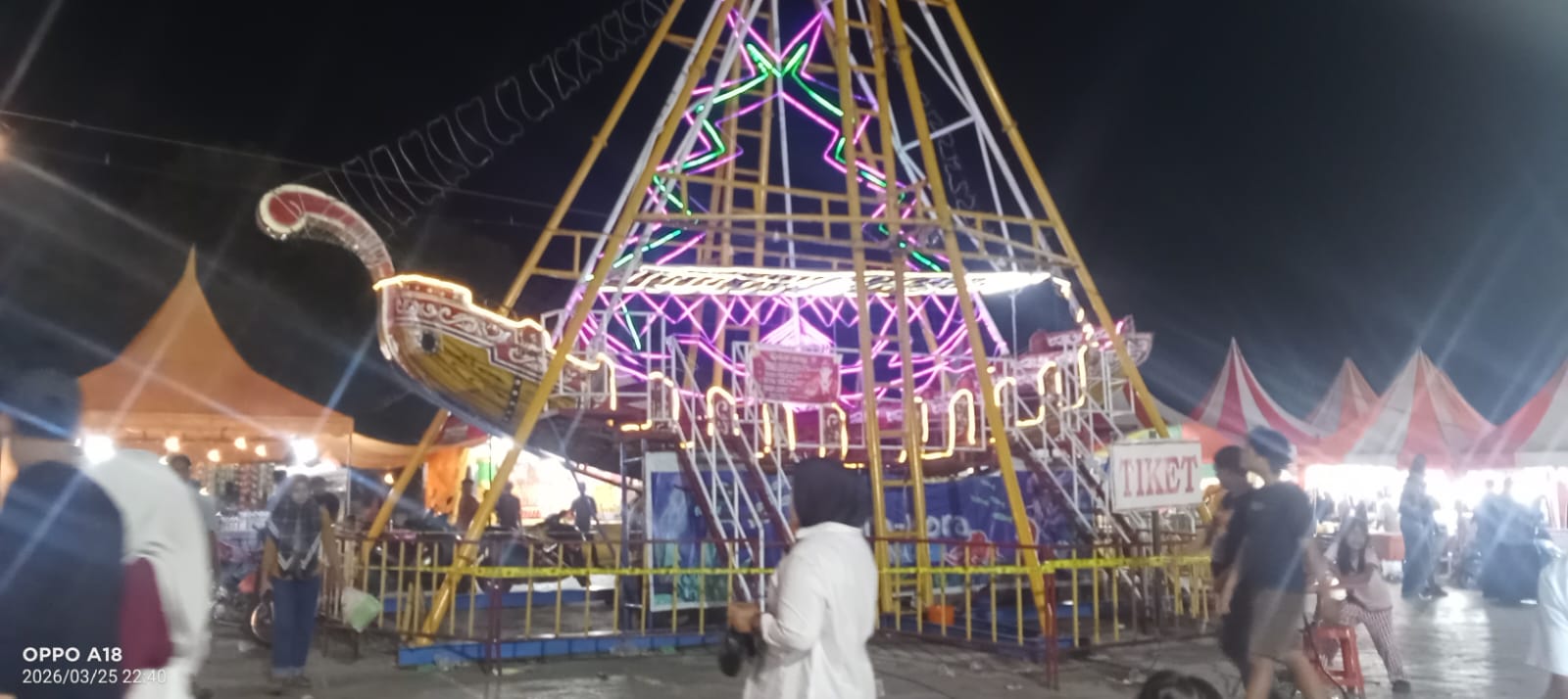 Diduga Empat Orang Terjatuh dari Wahana Kora Kora disebakan Kelalaian Teknis Pasar Malam