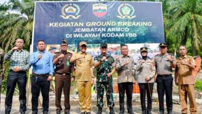 Ground Breaking Jembatan di Desa Korajim, Wujud Sinergi Pemkab Sergai dan TNI Dukung Infrastruktur Desa
