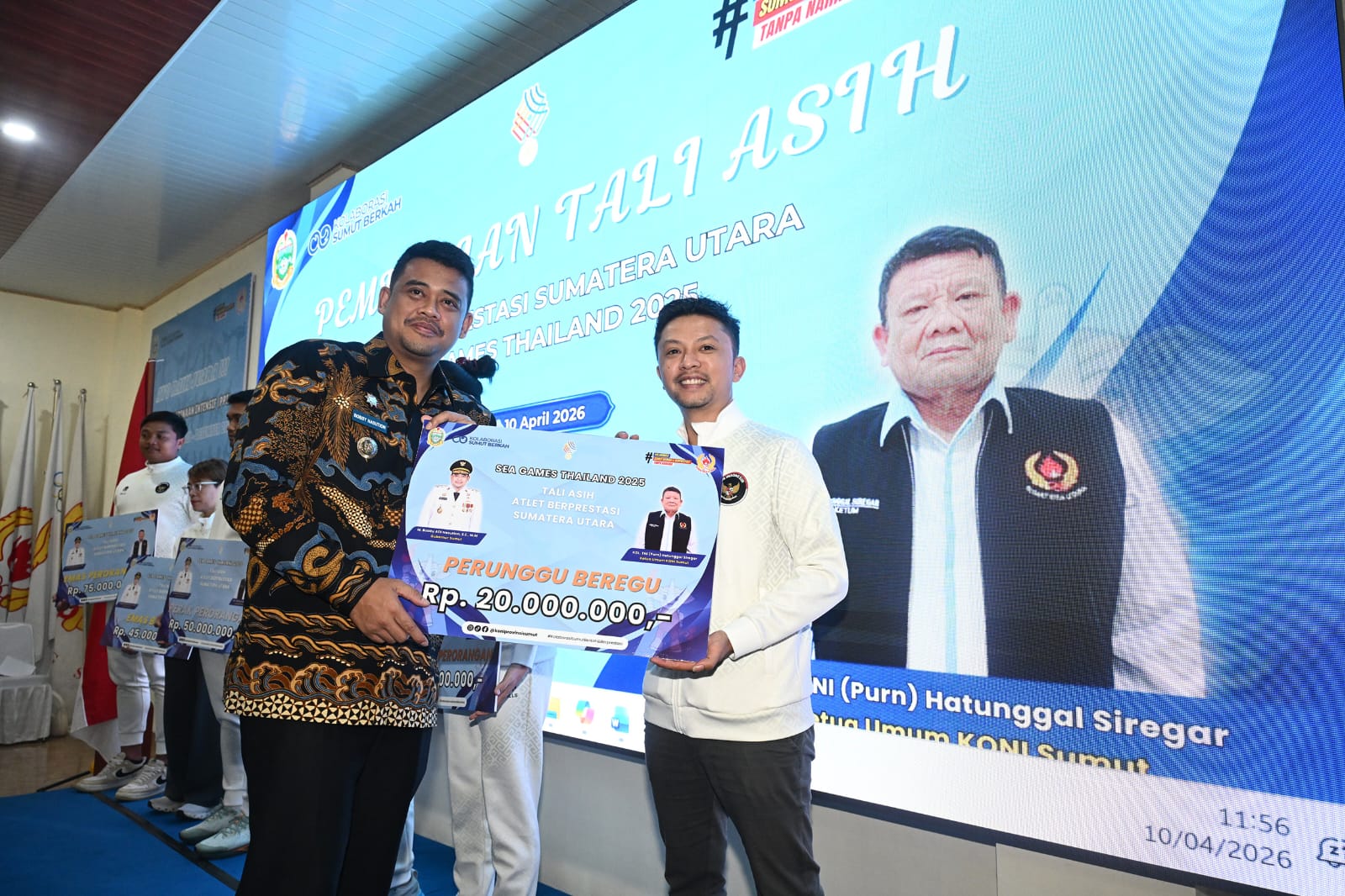 Serahkan Tali Asih Peraih Medali SEA Games, Bobby Nasution Sebut Atlet Berprestasi Menuju Indonesia Emas 2045