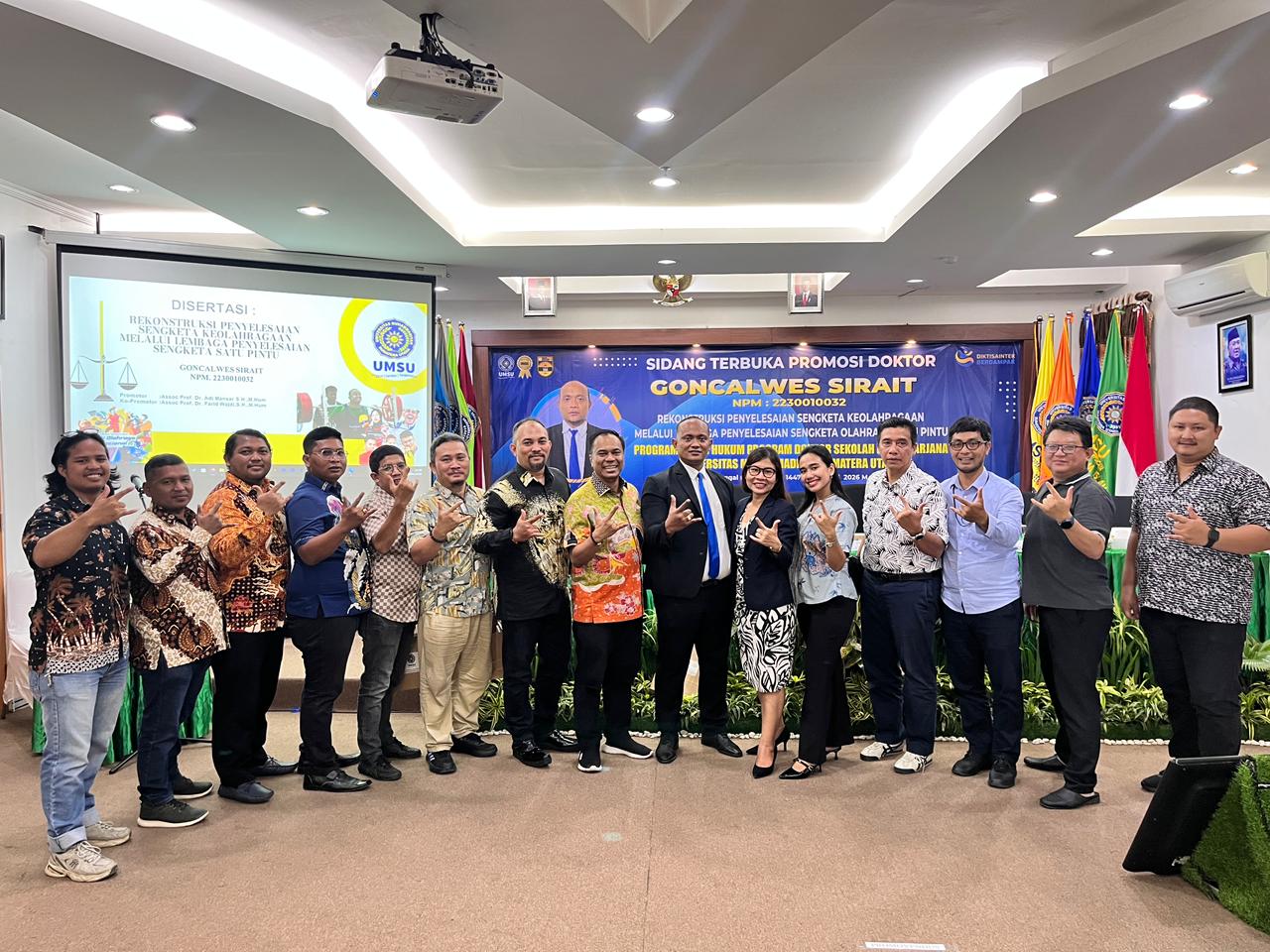 Goncalwes Sirait Resmi Bergelar Doktor Untuk Angkat Masalah Sengketa Olahraga