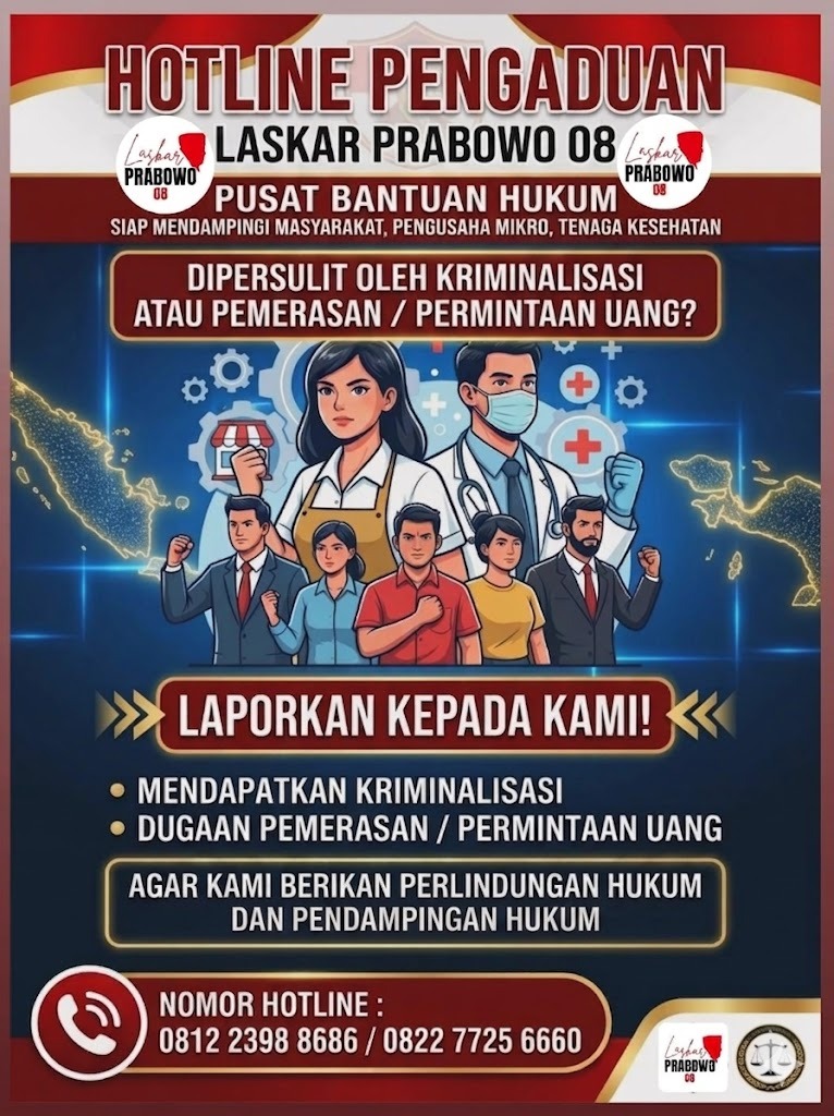 Wujudkan Kepastian Hukum Menuju Indonesia Emas 2045, DPD Laskar Prabowo 08 Sumatera Utara Buka Hotline Pengaduan Masyarakat
