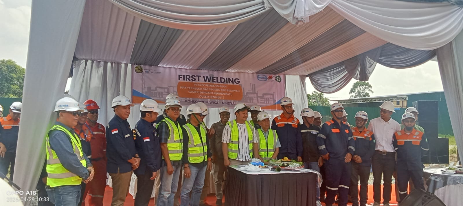 Proyek pipa transmisi gas Dusem melintasi 11 kabupaten/kota di Provinsi Sumatera Utara dan Riau