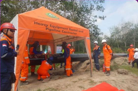 Proyek pipa transmisi gas Dusem melintasi 11 kabupaten/kota di Provinsi Sumatera Utara dan Riau