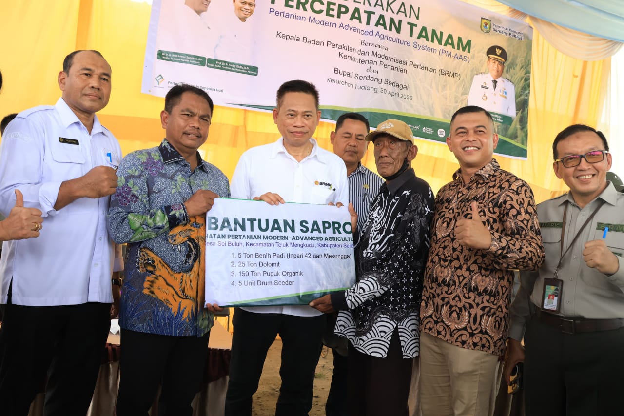 Gerakan Tanam PM-AAS di Sergai: Dorong Pertanian Modern, Targetkan Produktivitas 10 Ton/Hektar