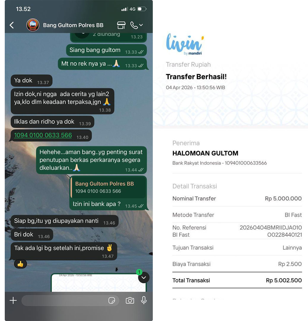 Diduga Peras Dua Dokter Spesialis di Batubara, Oknum Polisi Aipda HG Dilaporkan ke Polda Sumut