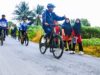 Pantau Infrastruktur Sambil Berolahraga, Bupati dan Wabup Sergai Gowes Keliling Sei Rampah
