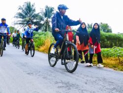 Pantau Infrastruktur Sambil Berolahraga, Bupati dan Wabup Sergai Gowes Keliling Sei Rampah