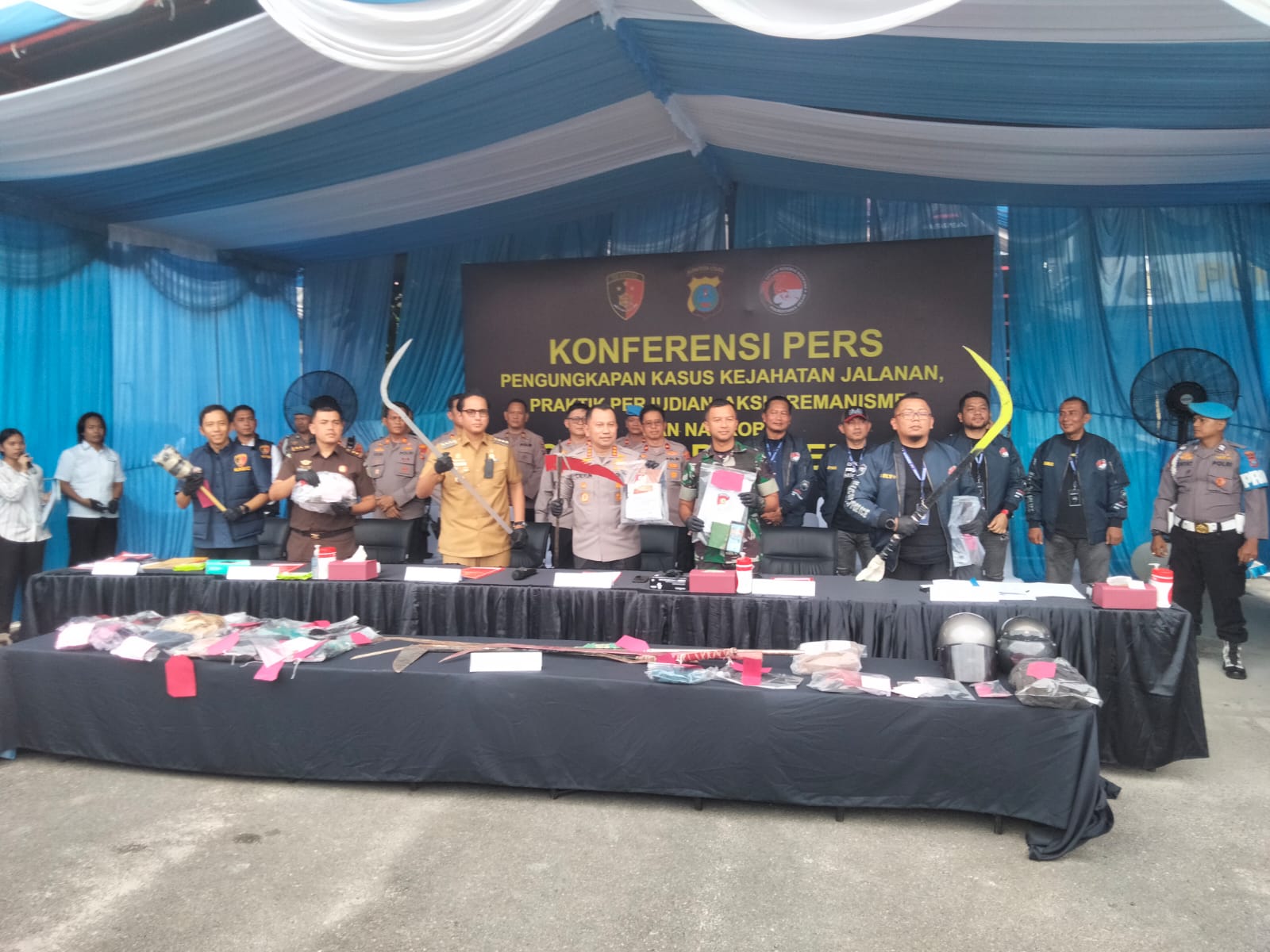 15 Hari Kerja, Tim Gabungan Polrestabes Medan Ungkap 142 Kasus Kejahatan Jalanan dan 178 Tersangka