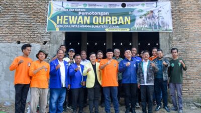 Bersama Adlin Tambunan Pemuda Lintas Iman Sumut Gelar Kurban di Kota Medan