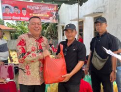 Semangat Berkurban dan Kebersamaan, DPC PDI Perjuangan Sergai Sembelih Dua Ekor Lembu untuk Warga dan Kader