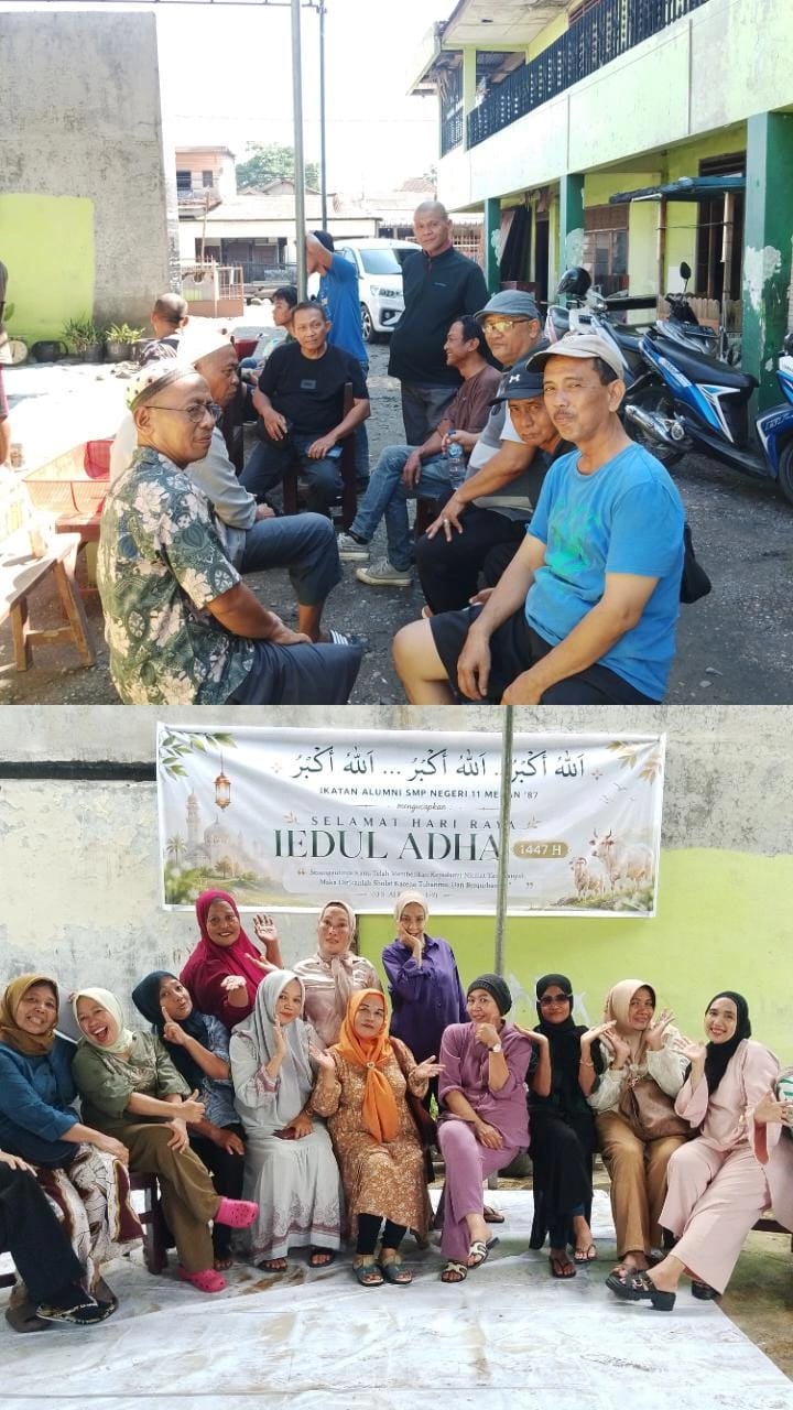 Rayakan Idul Adha 1447 H, IKAL SMP Negeri 11 Medan Angkatan 87 Sembelih 2 Ekor Sapi dan 5 Kambing
