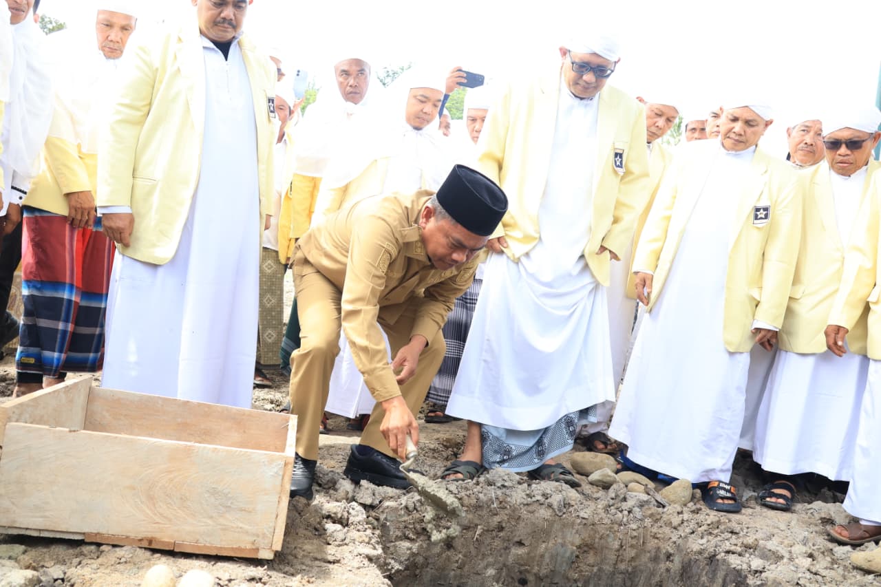 Bupati Sergai Hadiri Peletakan Batu Pertama Gedung Suluk PPITTNI di Sei Rampah