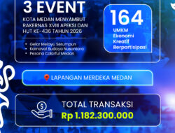 Semarak 7 Hari Event di Lapangan Merdeka Medan, 164 UMKM Ekraf Raup Omzet Rp1,18 Miliar