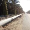 Proses Pemasangan Pipa Di Sejumlah Titik Jalan Lintas Sumatera, Pengguna Jalan diimbau Untuk meningkatkan Kewaspadaan