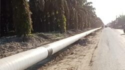 Proses Pemasangan Pipa Di Sejumlah Titik Jalan Lintas Sumatera, Pengguna Jalan diimbau Untuk meningkatkan Kewaspadaan