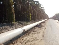 Proses Pemasangan Pipa Di Sejumlah Titik Jalan Lintas Sumatera, Pengguna Jalan diimbau Untuk meningkatkan Kewaspadaan