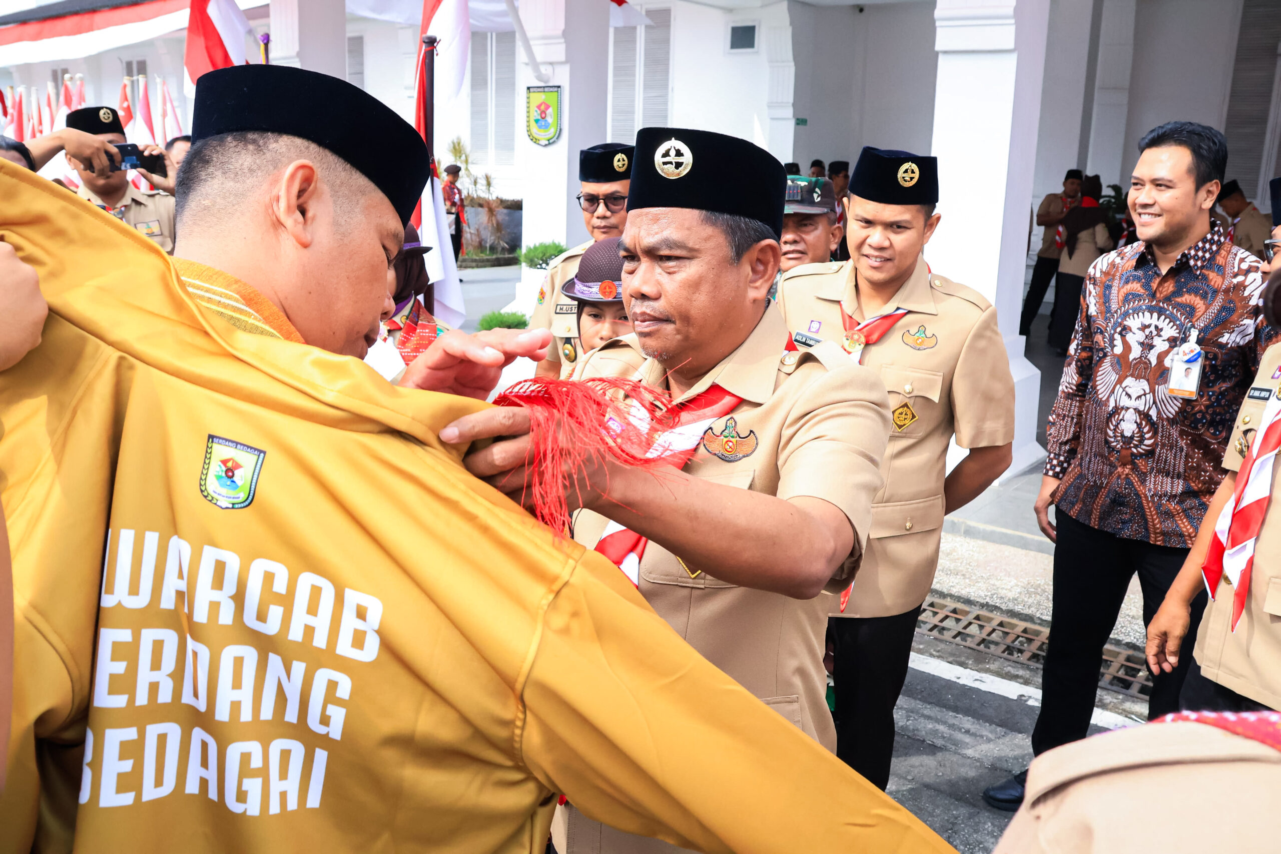 Lepas Kontingen Jamnas XII, Bupati Darma Wijaya: Jadilah Pramuka Sergai yang Tangguh dan Mandiri