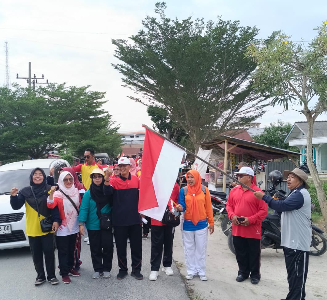 Sambut HUT RI ke-81, K3S Tanjung Beringin Gelar Gerak Jalan dan Doorprize