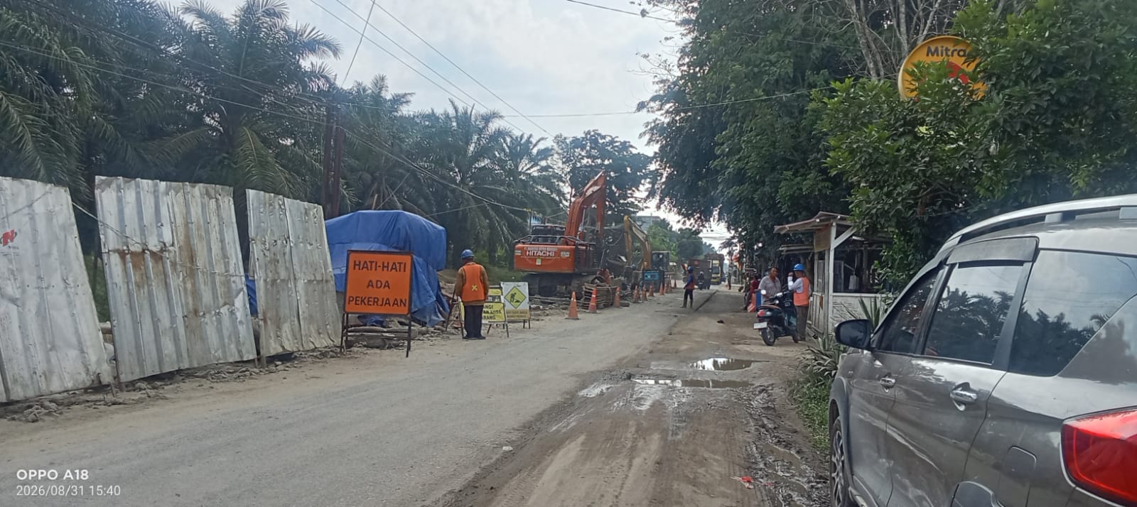 Bekas Galian Pipa Dumai Semangke di Jalinsum Asahan Segera Ditata dengan Baik