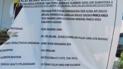 Petani di Desa Rawang Lama Keluhkan Proyek lrigasi