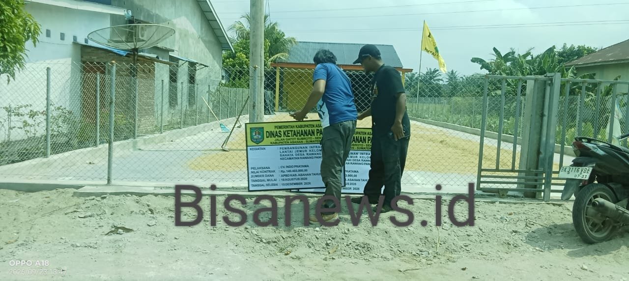 Pembangunan Lantai Jemur Tani di Asahan Diduga Bermasalah